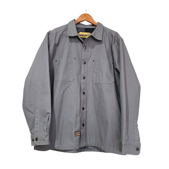 Brazos Work Force Flannel Lined Shirt Jacket Gray Size L - Picture 1 of 5